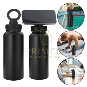 GARRAFA TERMICA 1000ML C/ SUPORTE